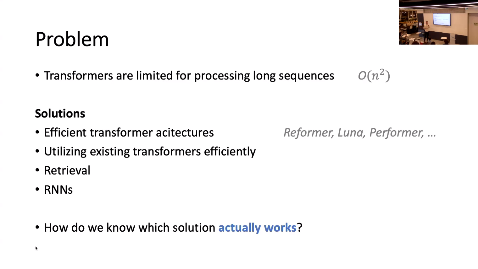 Evaluation on long texts